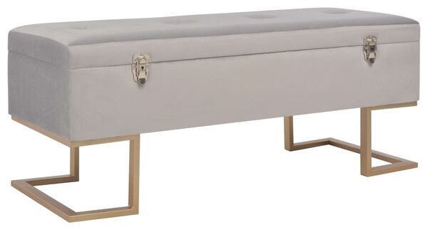 Szürke bársonypad tárolórekesszel 105 cm