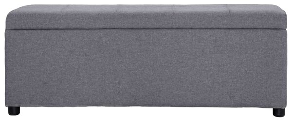 Világosszürke poliészter pad tárolórekesszel 116 cm
