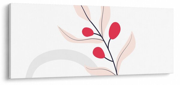 Kép - Rózsaszín virágos absztrakció N⁰3 (120x50 cm)