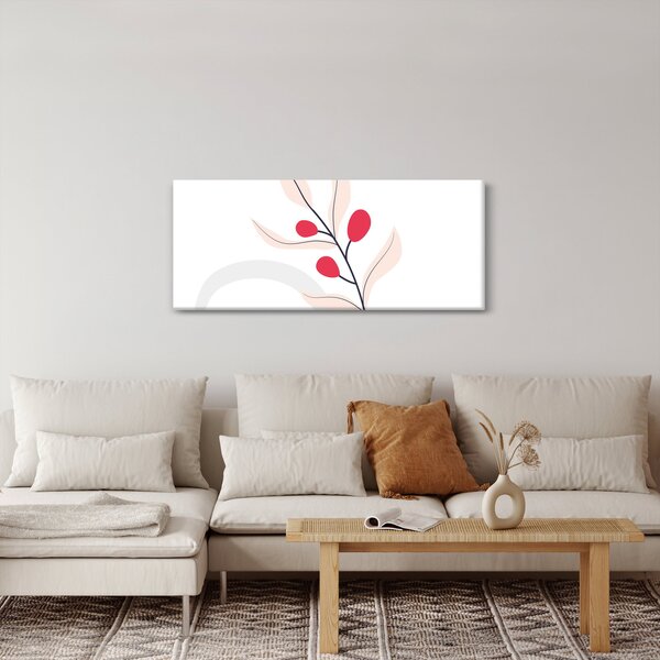 Kép - Rózsaszín virágos absztrakció N⁰3 (120x50 cm)