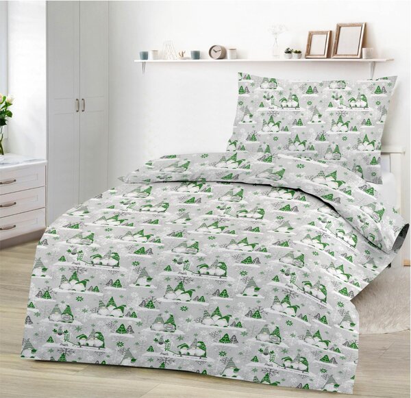 CHRISTMAS SCRATCH ZÖLD pamut ágynemű DeLuxe