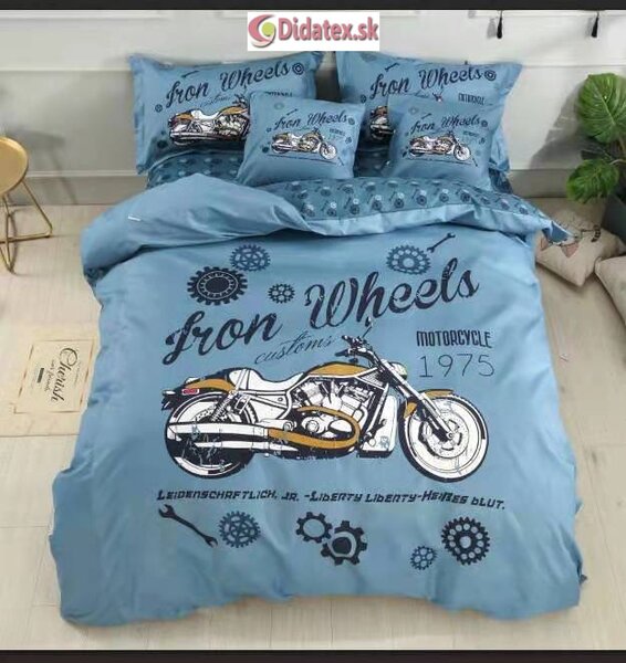 IRON WHEELS fotó ágynemű 140x200 cm 3 szett csomag Ágynemű mérete: 140x200 cm, A csomag tartalma: 3 Készletcsomagolás