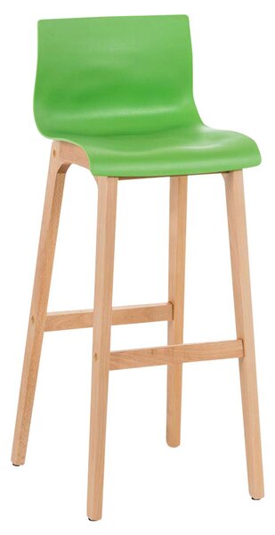 Hoover műanyag üléses bárszék, fa / fém lábbal