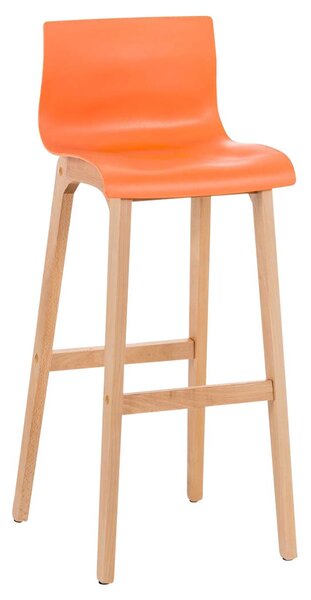 Hoover műanyag üléses bárszék, fa / fém lábbal