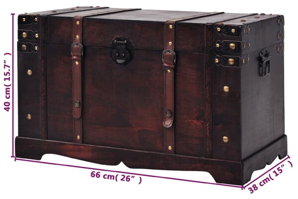 Vintage fa kincsesláda 66 x 38 x 40 cm