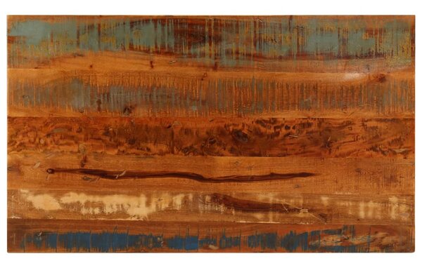 Tömör újrahasznosított fa dohányzóasztal polccal 100x60x35 cm