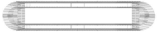 Horganyzott vas gabion magaságyás 260x50x100 cm