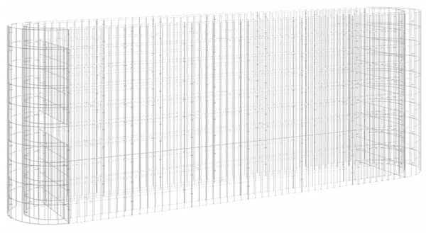 Horganyzott vas gabion magaságyás 260x50x100 cm