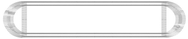 Horganyzott vas gabion magaságyás 500x100x100 cm