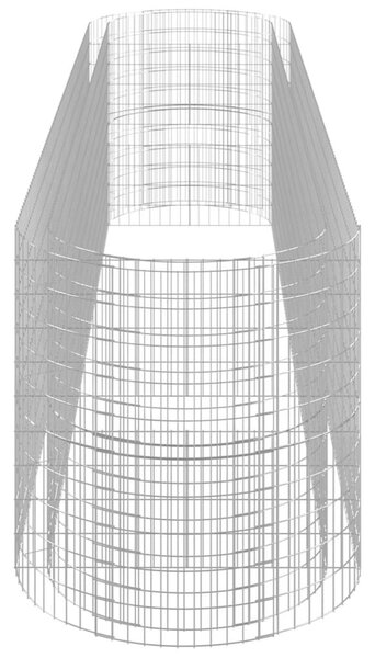 Horganyzott vas gabion magaságyás 500x100x100 cm