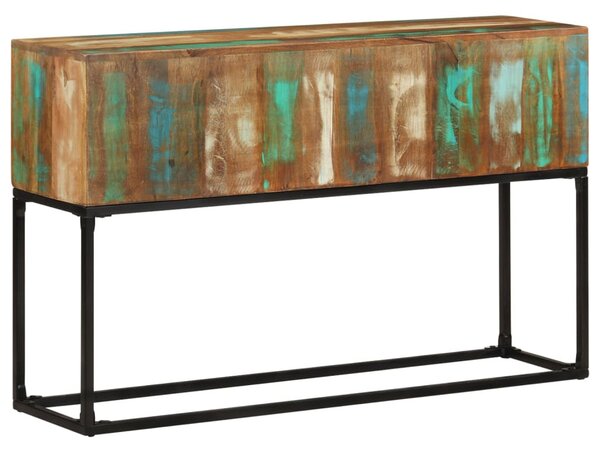 Tömör újrahasznosított fa tálalóasztal 120 x 30 x 75 cm