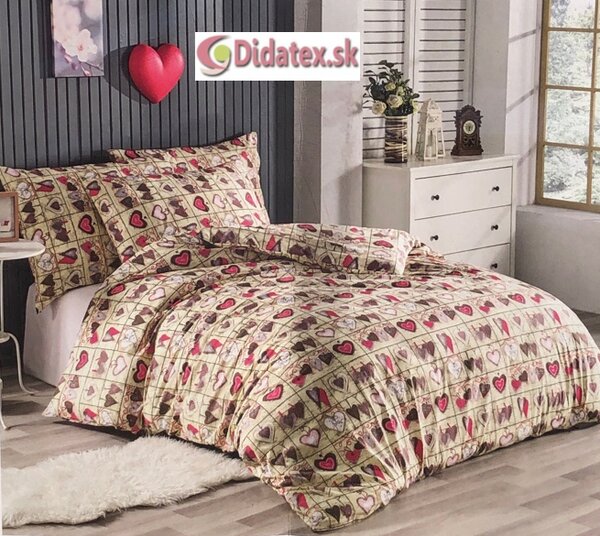 M- Hearts 4 DeLuxe pamut ágynemű Ágynemű mérete: 140x200 cm, A csomag tartalma: Készletcsomagolás