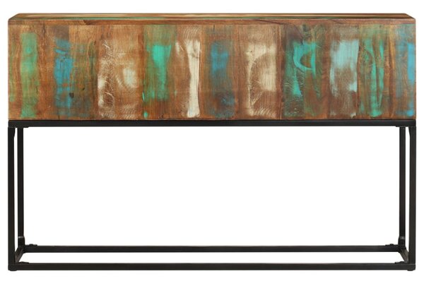 Tömör újrahasznosított fa tálalóasztal 120 x 30 x 75 cm