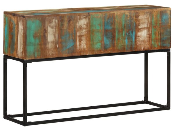 Tömör újrahasznosított fa tálalóasztal 120 x 30 x 75 cm
