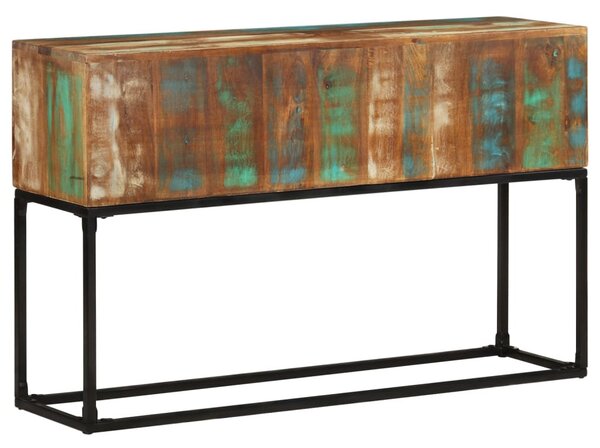 Tömör újrahasznosított fa tálalóasztal 120 x 30 x 75 cm