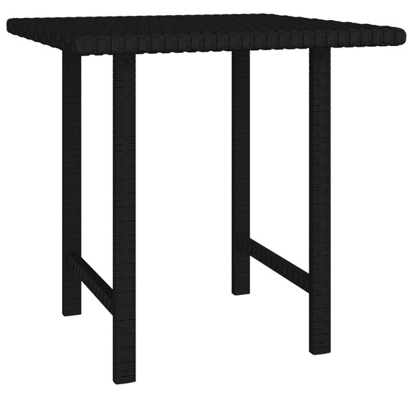 VidaXL 3 db fekete polyrattan kerti kisasztal