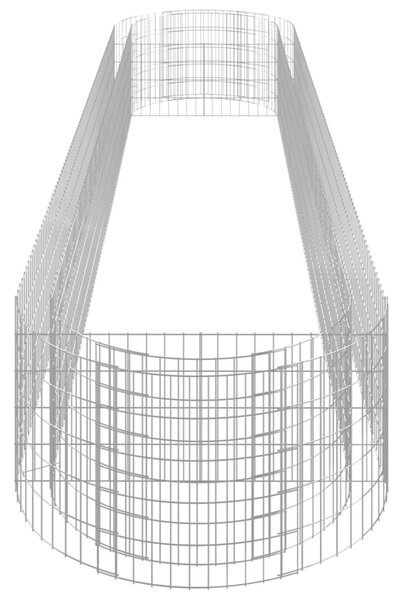 Horganyzott vas gabion magaságyás 500x100x50 cm