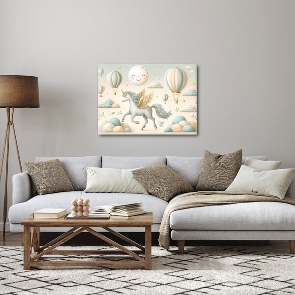 Kép - Boldog egyszarvú (70x50 cm)