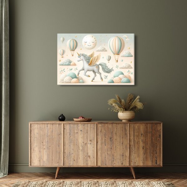 Kép - Boldog egyszarvú (90x60 cm)