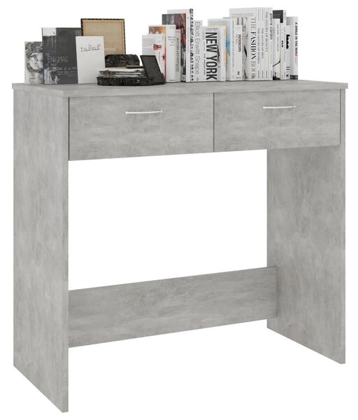 Betonszürke szerelt fa íróasztal 80 x 40 x 75 cm