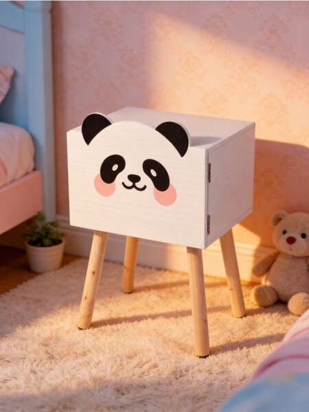 Sinsay - Panda mintás éjjeliszekrény - fehér