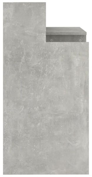 Betonszürke szerelt fa íróasztal LED-ekkel 97 x 45 x 90 cm