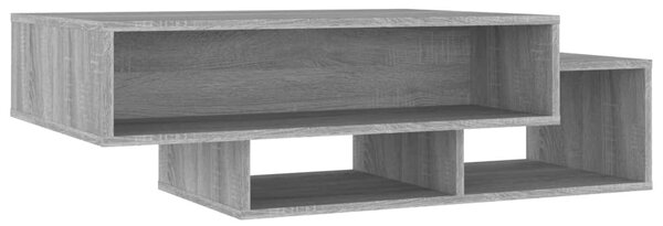 Szürke sonoma színű szerelt fa dohányzóasztal 105x55x32 cm
