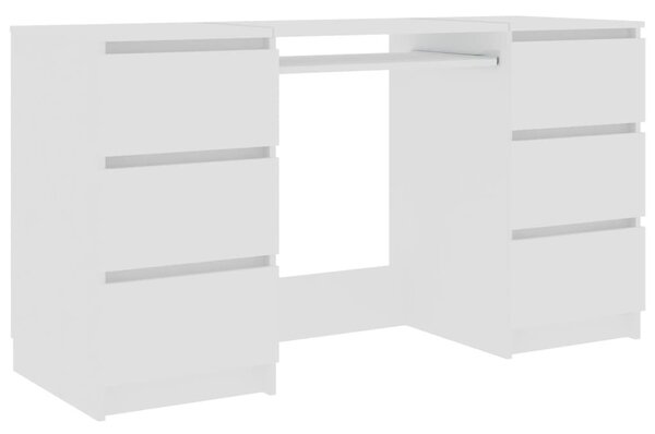 Fehér szerelt fa íróasztal 140 x 50 x 77 cm