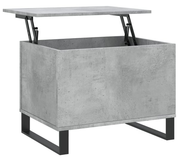 Betonszürke szerelt fa dohányzóasztal 60 x 44,5 x 45 cm