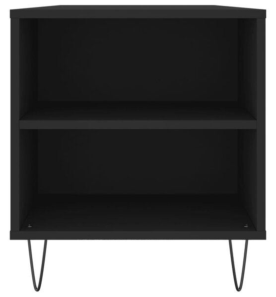 Fekete szerelt fa dohányzóasztal 102x44,5x50 cm