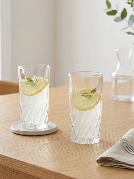 Sinsay - Poharak dombornyomott mintával 2 pack - clear