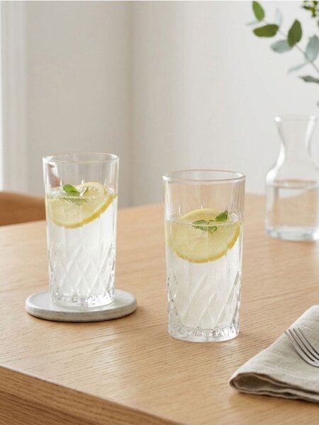 Sinsay - Poharak dombornyomott mintával 2 pack - clear