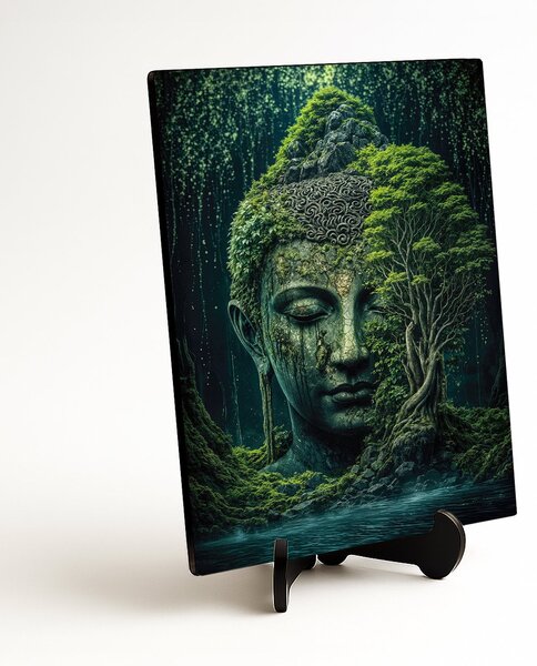 DUBLEZ | Fából készült Buddha kép - Az erdőből született | Prémium UV nyomtatás