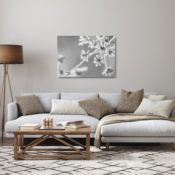 Üveg kép - Fagyasztott növény (70x50 cm)