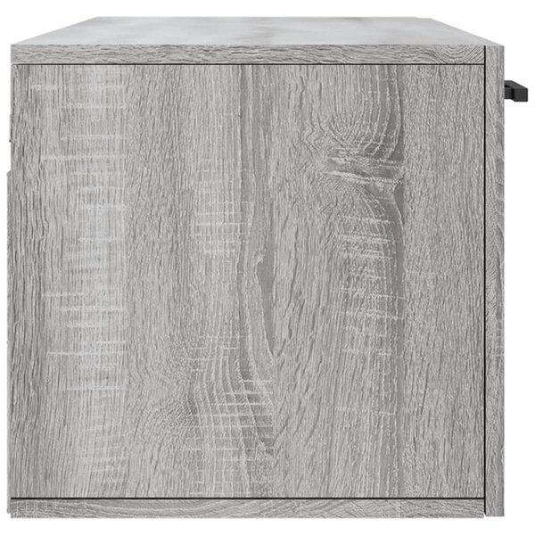 Szürke sonoma színű szerelt fa faliszekrény 100 x 36,5 x 35 cm