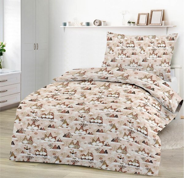 CHRISTMAS SCRATCH BROWN pamut lepedő DeLuxe