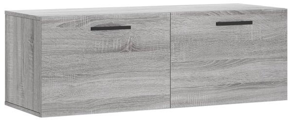 Szürke sonoma színű szerelt fa faliszekrény 100 x 36,5 x 35 cm