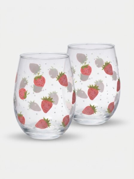 Sinsay - Epres mintás poharak 2 pack - piros