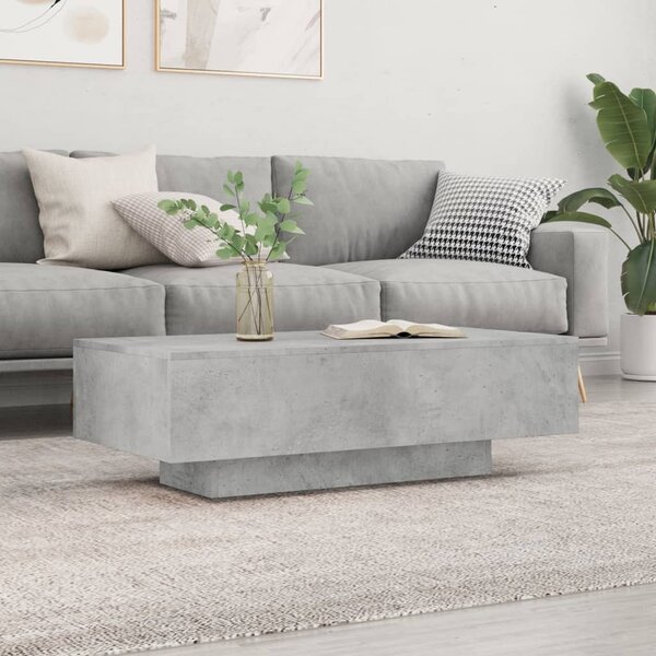 Betonszürke szerelt fa dohányzóasztal 100x49,5x31 cm
