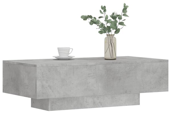 Betonszürke szerelt fa dohányzóasztal 100x49,5x31 cm