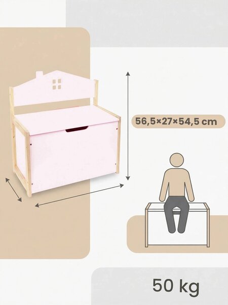 Sinsay - Tárolópad ház alakban - pasztellpink