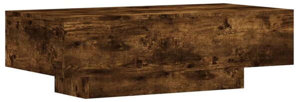 Füstös tölgy színű szerelt fa dohányzóasztal 100x49,5x31 cm