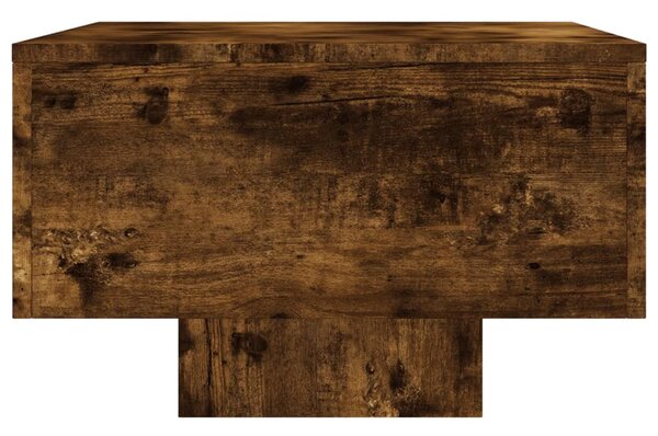 Füstös tölgy színű szerelt fa dohányzóasztal 100x49,5x31 cm
