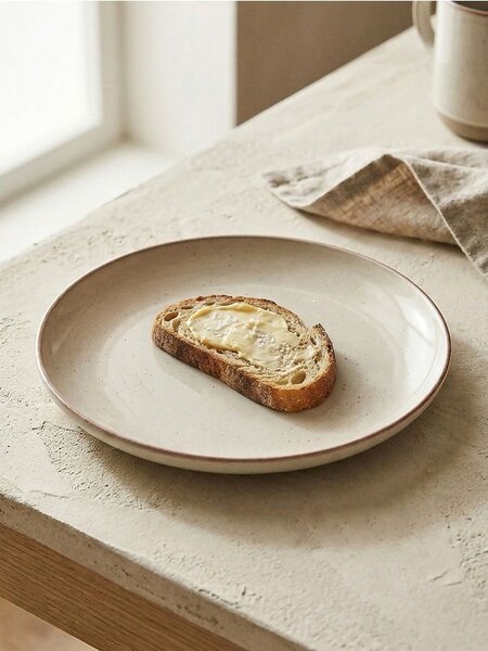 Sinsay - Pöttyös tányér peremmel - bézs