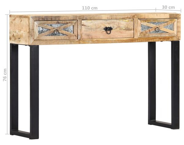 Tömör mangófa tálalóasztal 110 x 30 x 76 cm