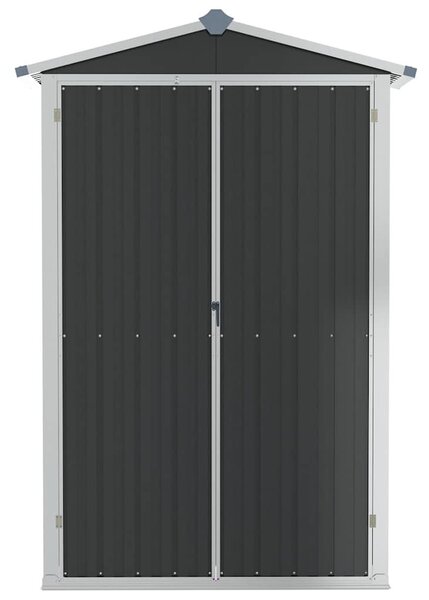 Antracitszürke horganyzott acél kerti fészer 116x45x175 cm