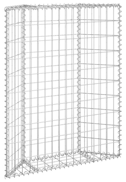Trapéz alakú horganyzott acél gabion magaságyás 80x20x100 cm