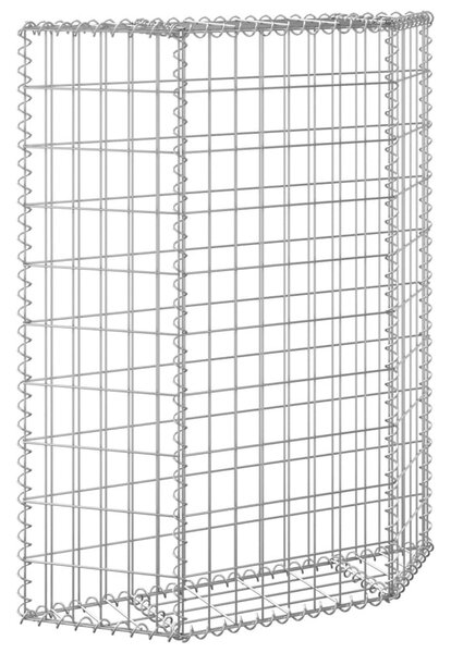 Trapéz alakú horganyzott acél gabion magaságyás 80x20x100 cm