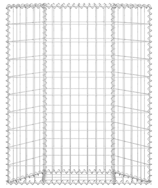 Trapéz alakú horganyzott acél gabion magaságyás 80x20x100 cm