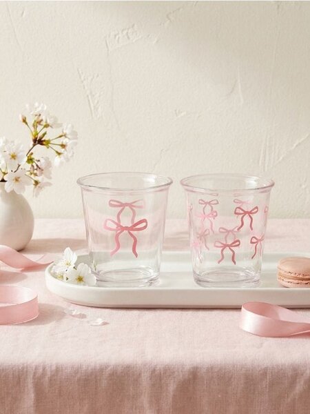 Sinsay - Poharak masni mintával 2 pack - pasztellpink